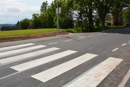 Prehod za pešce na novi cesti