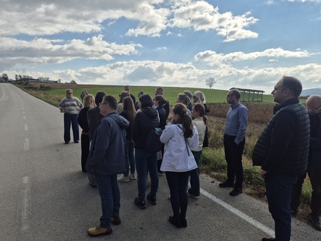 Poljska delegacija pri bodočem zadrževalniku Tunjščica