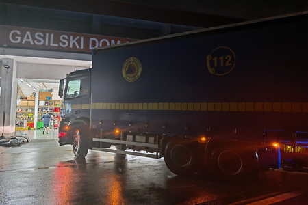 Tovornjak Civilne zaščite pri GD Moste