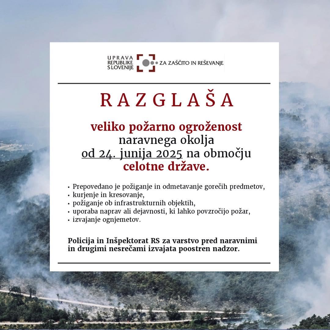 Letak velika požarna ogroženost