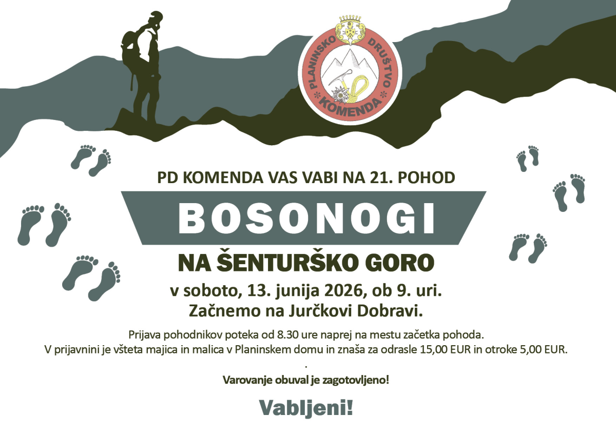 Letak: Bosonogi na Šenturško_goro